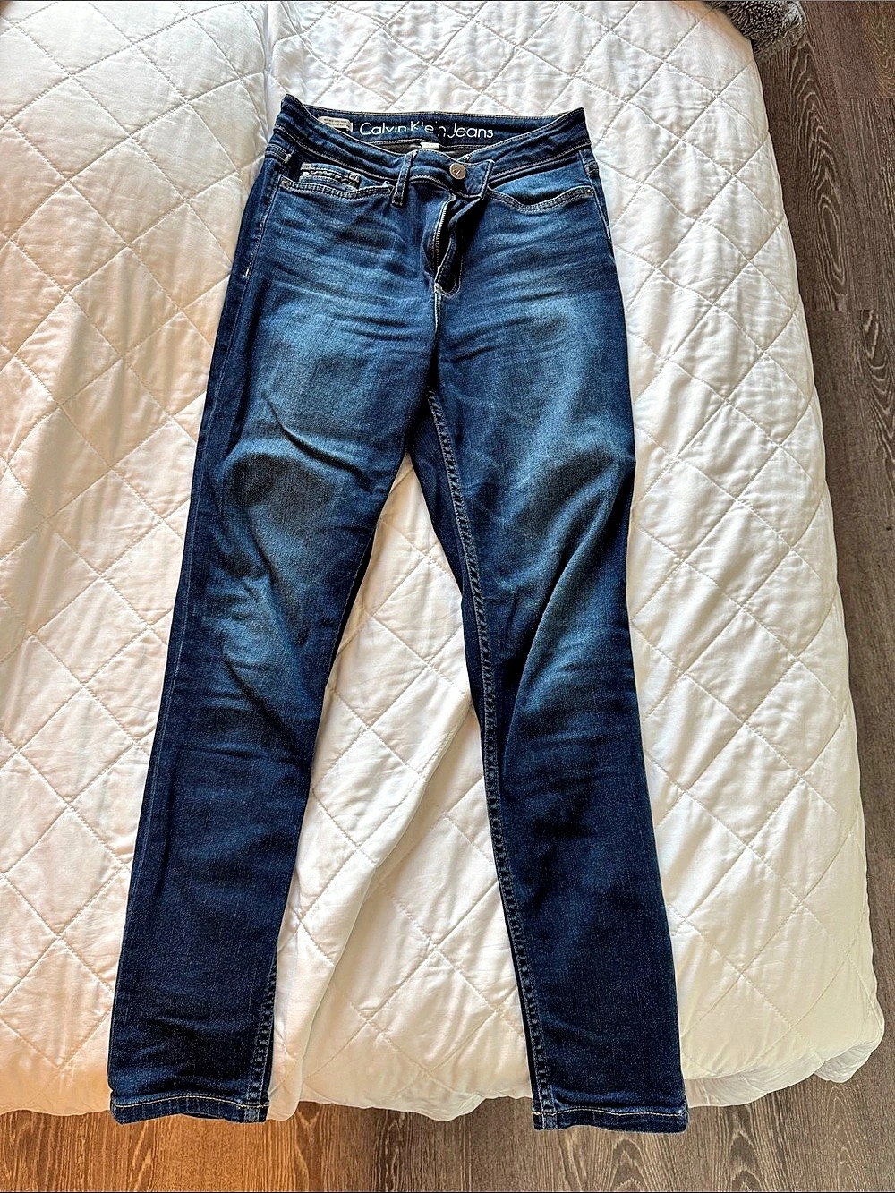 Calvin Klein Jeans High Waist Ankle Skinny Jeans Waist 27 Blue